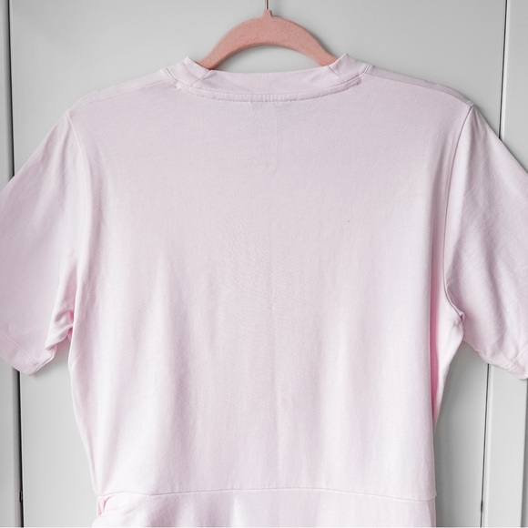Vince light pink cotton side tie tee shirt dress - Picture 13 of 15